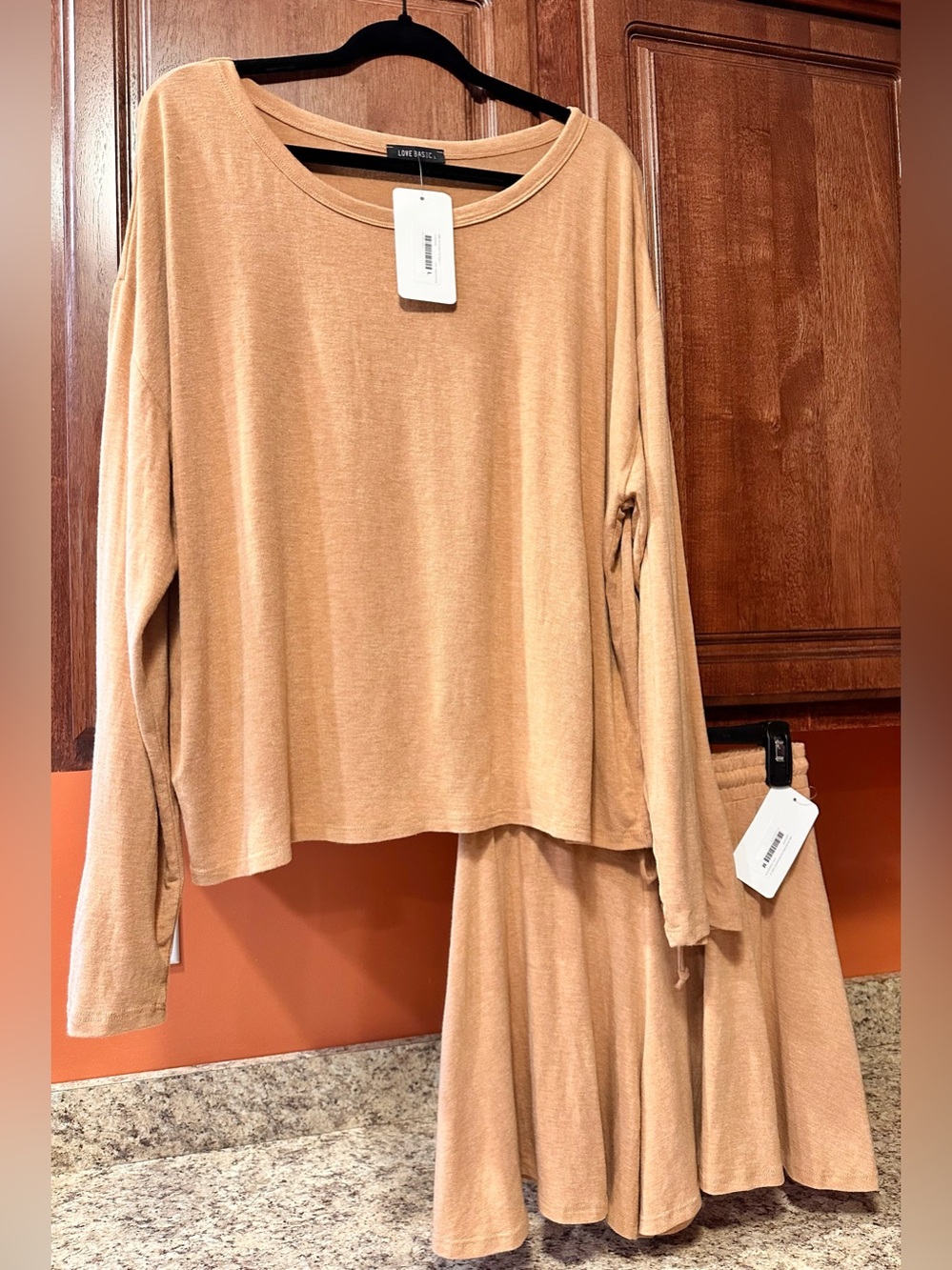 NWT LOVE BASIC Lounge Set Top is L, Bottoms are M